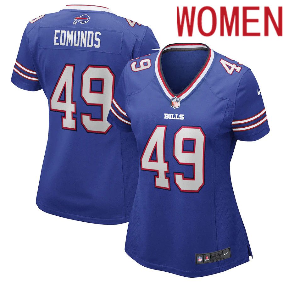 Women Buffalo Bills #49 Tremaine Edmunds Royal Nike Game NFL Jersey